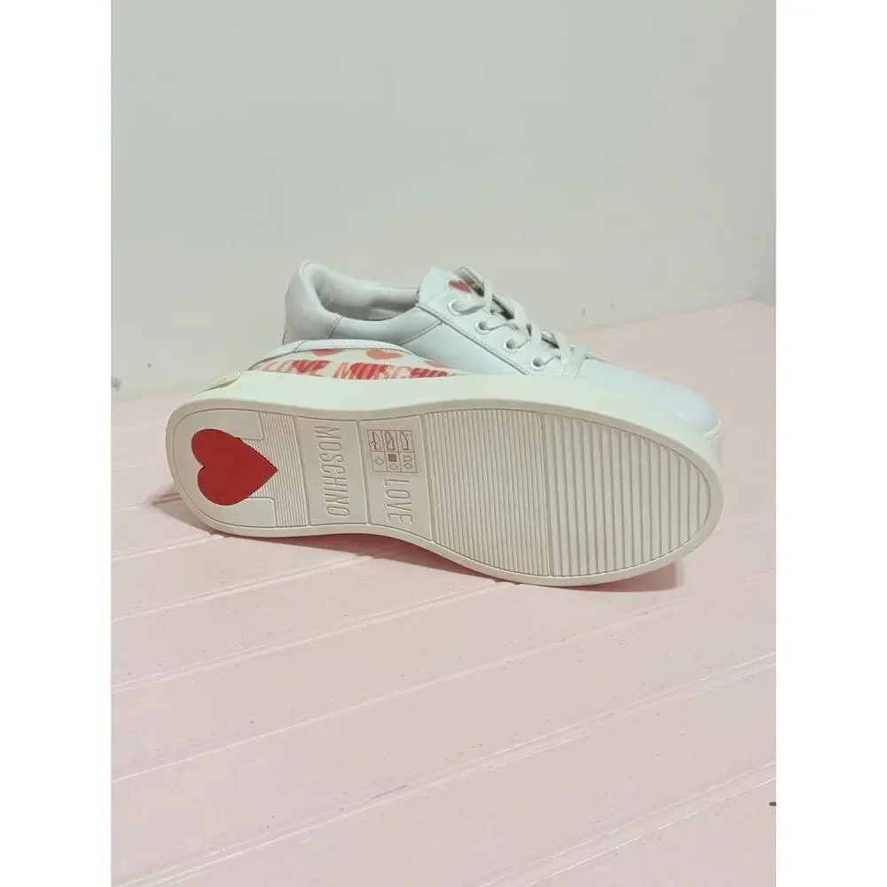 Love Machino Heart Print Platform Sneaker with holographic size 8